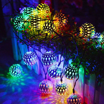 Chicgrowth Fairy String Lights Moroccan Solar 40 LED Light 19.7FT Colorful