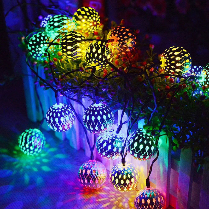 Chicgrowth Fairy String Lights Moroccan Solar 40 LED Light 19.7FT Colorful