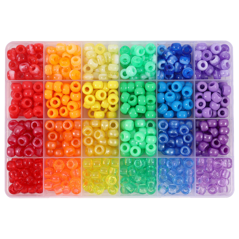 Chicgrowth Pony Beads Kit Hair Craft Plastic Bead