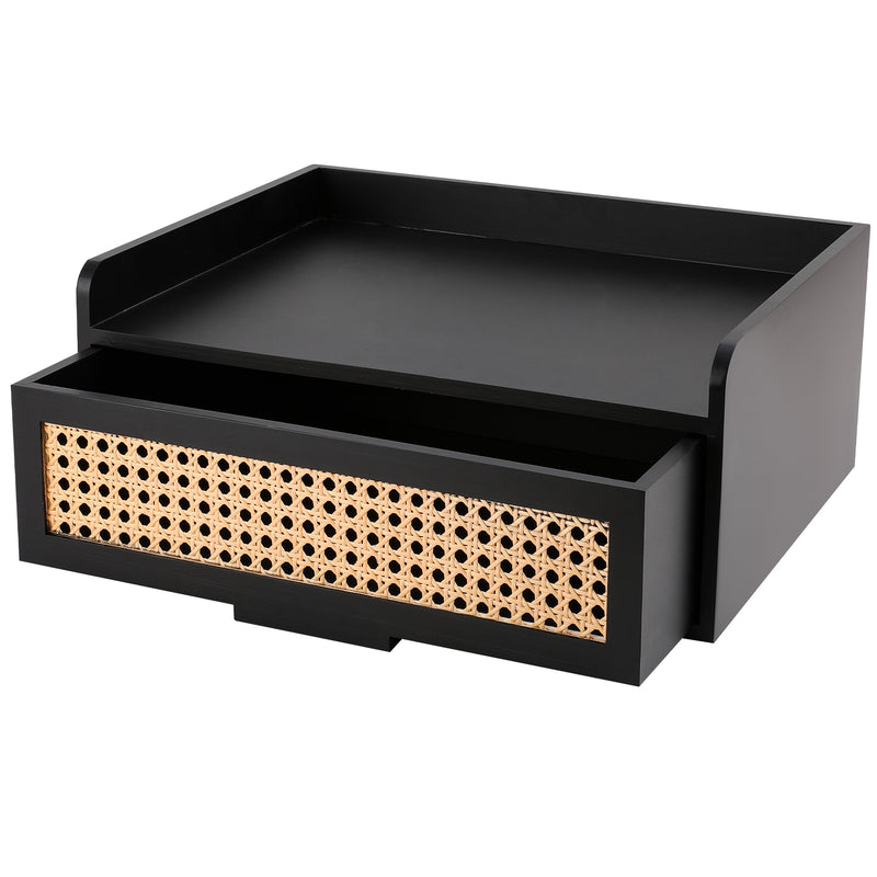 Chicgrowth Floating Shelves Nightstand With Drawer Ratten Side End Table