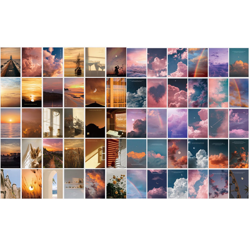 Chicgrowth Aesthetic Wall Collage Kit Post Art Pictures Home Decor 60 Pcs Nightfall City