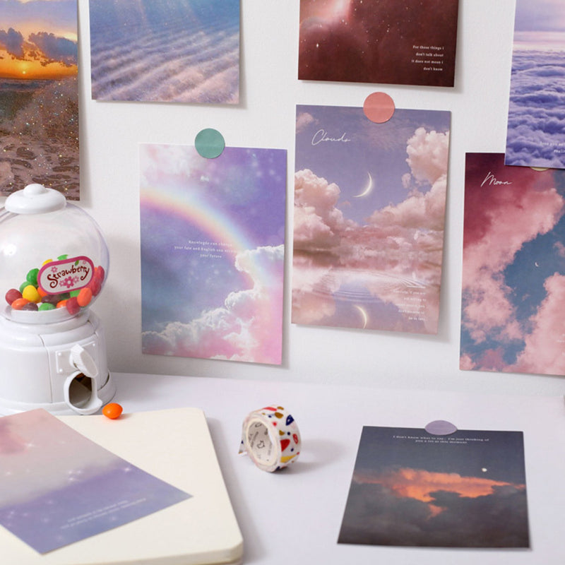 Chicgrowth Post Card Aesthetic Wall Collage Kit Home Decor 60 Pcs Dream Sky