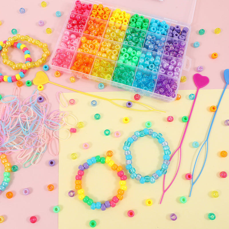 Chicgrowth Pony Hair Beads Plastic Box Kit