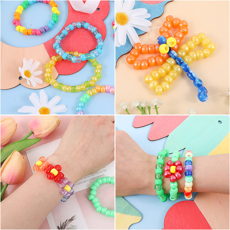 Chicgrowth Pony Beads Kit Hair Craft Plastic Bead