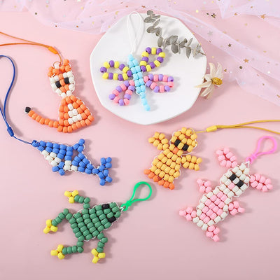 2600+pcs Pony Beads Kit Opaque Matte Rainbow Plastic Craft in 18 Colors