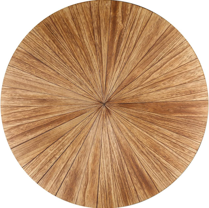 Coffee Tables for Living Room, Small Round Coffee Table with Storage, Mid Century Modern Solid Wood Coffee Table, Rustic Wooden Circle Center Table Living Room Furniture, Brown Tea Table