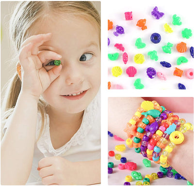 1760pcs 9mm Pony Beads, Rainbow Beads, Letter Beads, Acrylic Beads, Animal Beads