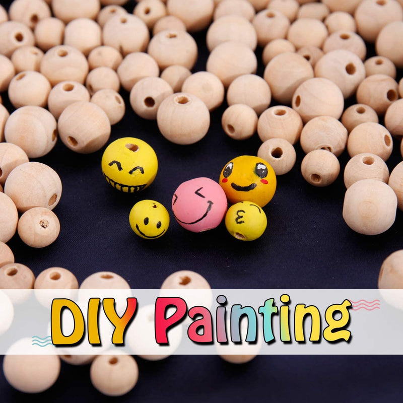 Wooden Beads Set Arts&Crafts Threading Beads Lacing Stringing Beads