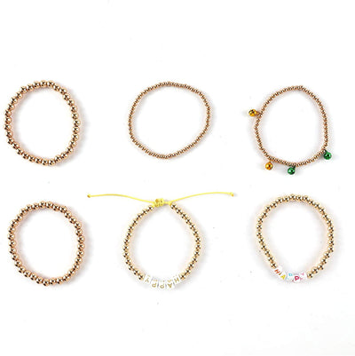 Spacer Beads Loose Beads 1400 Pieces Round Ball Smooth Beads, 4mm, 6mm