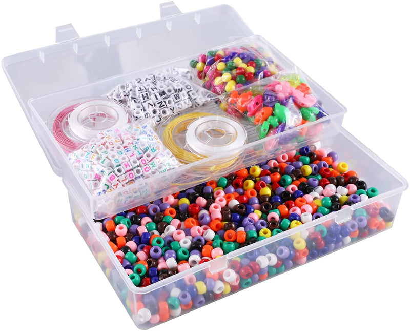 1760pcs 9mm Pony Beads, Rainbow Beads, Letter Beads, Acrylic Beads, Animal Beads
