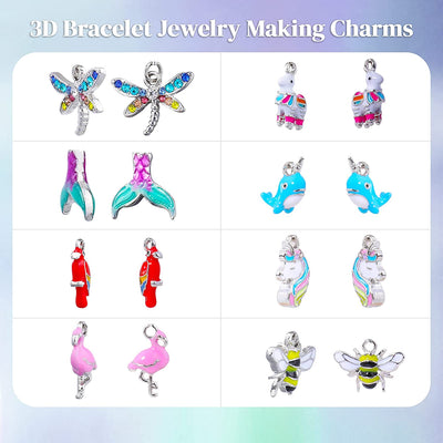 50pcs Charm Bracelet Making Kit