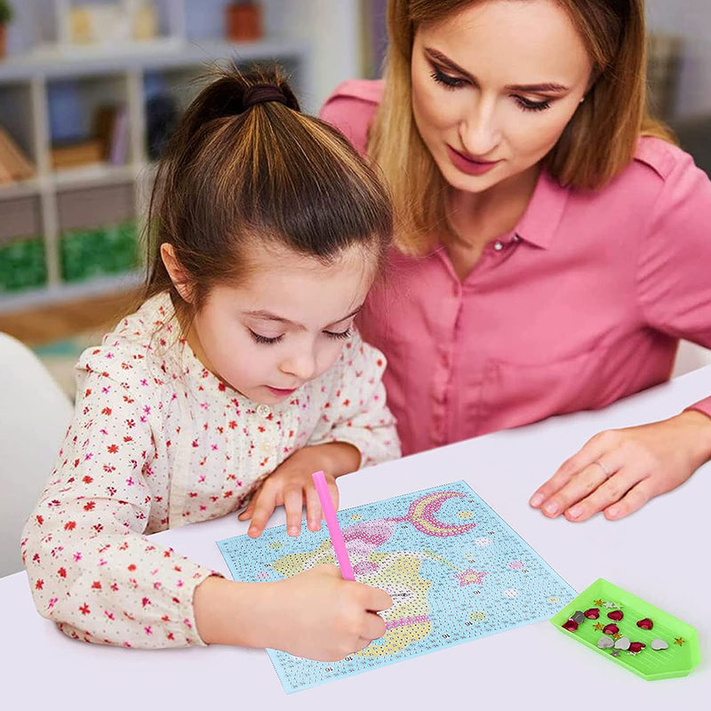 5D Diamond Painting for Kids with Wooden Frame, Mermaid