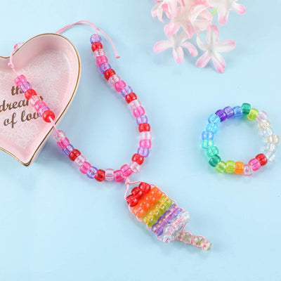 2500+pcs Multicolor Pony Beads Kit in 18 Colors
