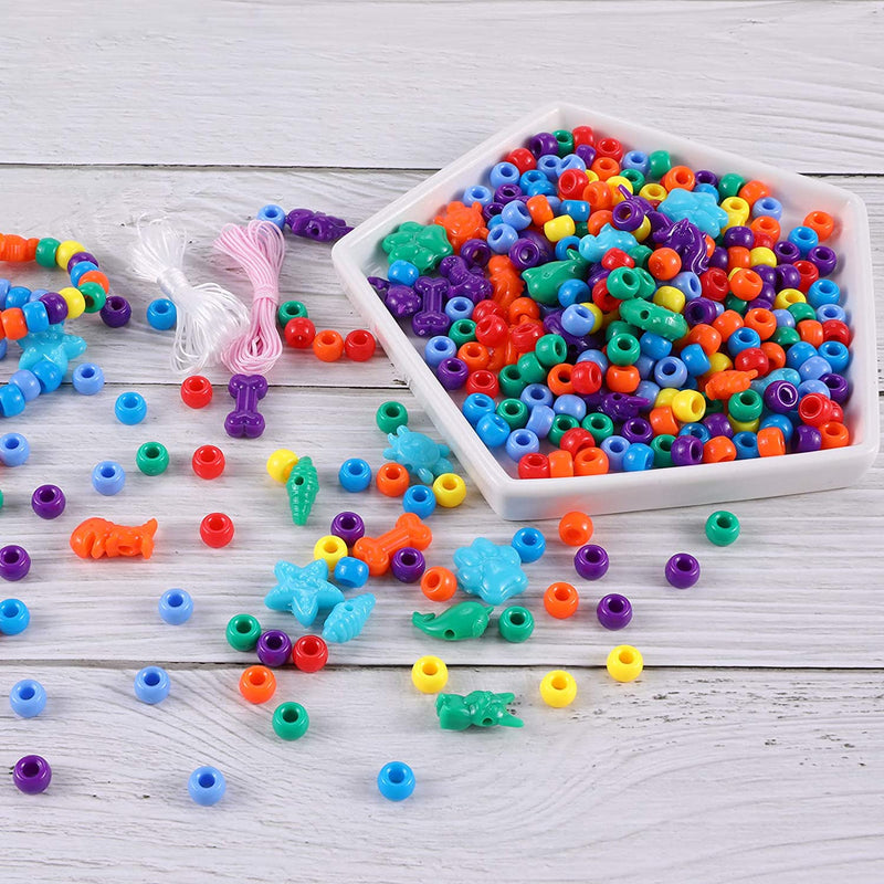Pony Beads Kits, with 6x9mm beads and Multiple shapes Animal Plant
