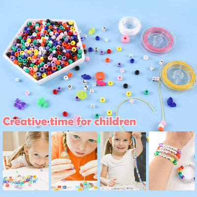 1760pcs 9mm Pony Beads, Rainbow Beads, Letter Beads, Acrylic Beads, Animal Beads