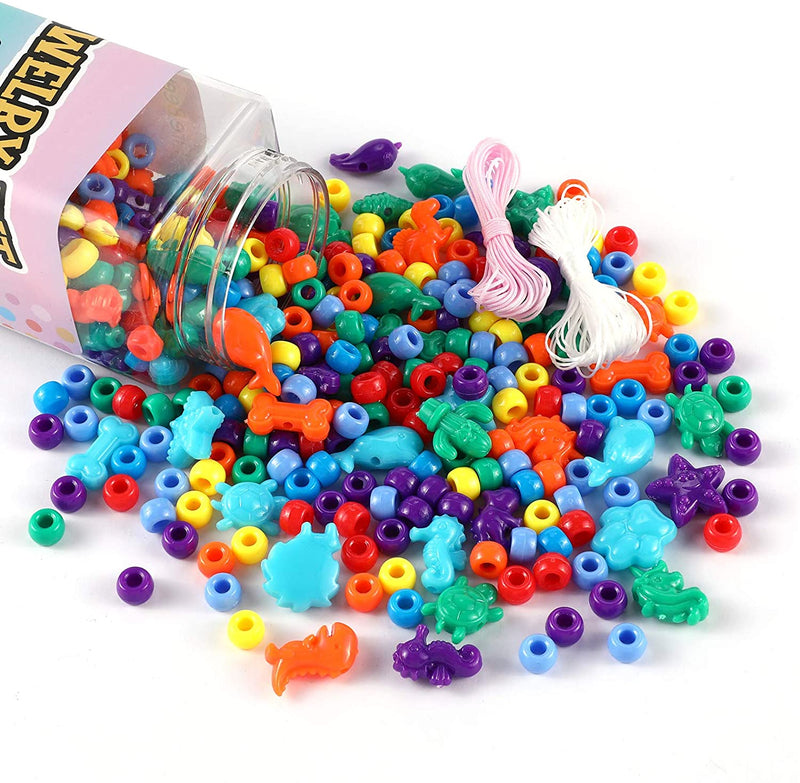 Pony Beads Kits, with 6x9mm beads and Multiple shapes Animal Plant