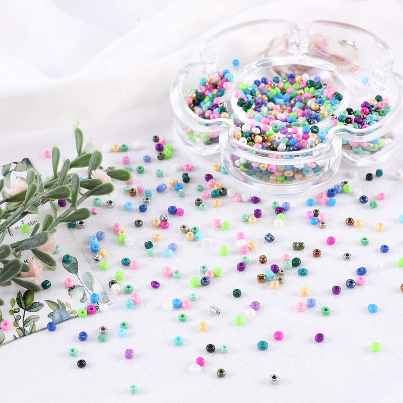 3mm 8/0 Glass Seed Beads Kit B3 Color for DIY Crafting