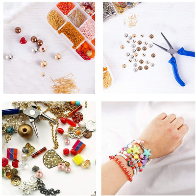 Spacer Beads Loose Beads 1400 Pieces Round Ball Smooth Beads, 4mm, 6mm