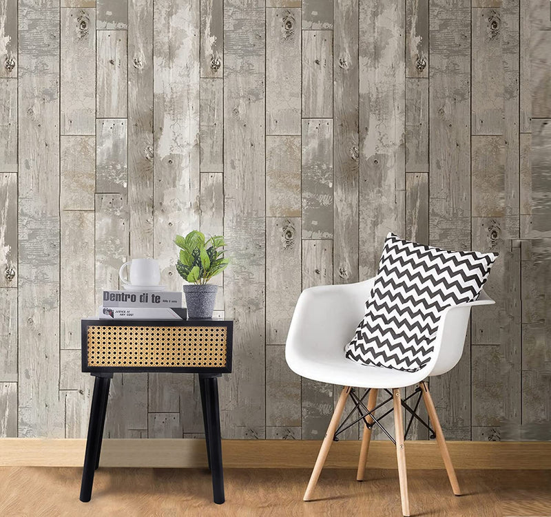 Rattan Nightstand, Small End Table with Storage (No Assembly Required), Black Side Tables Bedside Table Mid-Century Modern Style Coffee Table for Living