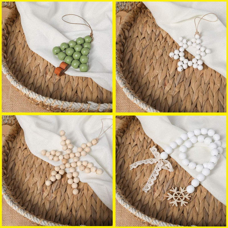 Wooden Beads Set Arts&Crafts Threading Beads Lacing Stringing Beads