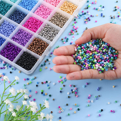 3mm 8/0 Glass Seed Beads Kit B3 Color for DIY Crafting