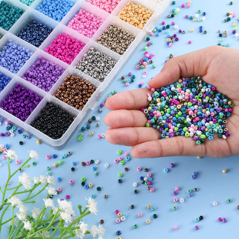 3mm 8/0 Glass Seed Beads Kit B3 Color for DIY Crafting