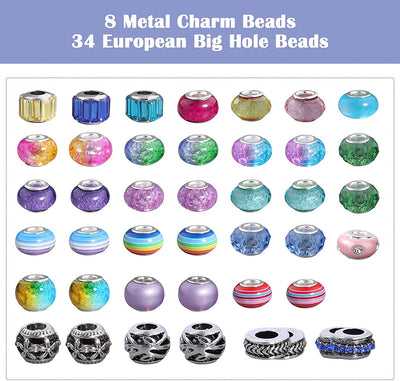 50pcs Charm Bracelet Making Kit