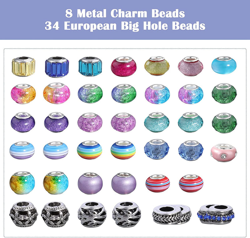 50pcs Charm Bracelet Making Kit