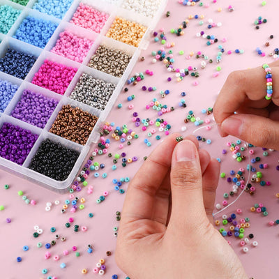 3mm 8/0 Glass Seed Beads Kit B3 Color for DIY Crafting