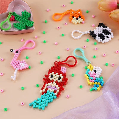 Bead Pets Craft Kits, Mermaid, Panda, Flamingo, Cactus, Fox, Unicorn