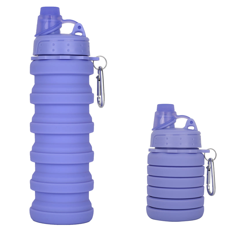 Chicgrowth Water Bottle Collapsible 17oz Silicone Sport Travel Hiking
