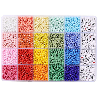 Jewelry Making Kit 4mm Glass Seed Beads for DIY Bracelet Making Kit