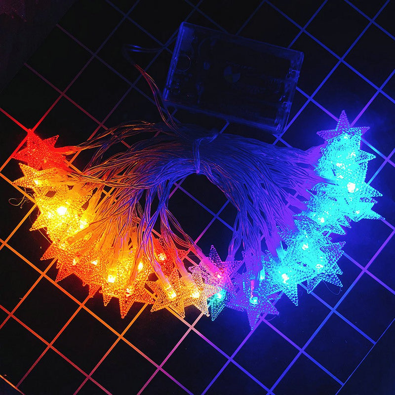 Chicgrowth Fairy String Lights LED Solar 40 LED Star 19.7FT Colorful 2 Pack