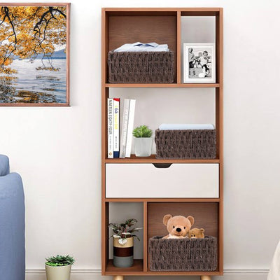 IDEAJOY Wicker Storage Basket, 3 Pack Woven Nesting Baskets Set, Brown